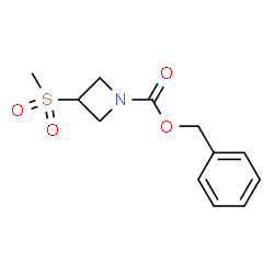 苯甲基 3-(甲磺酰)吖丁啶-1-甲酸基酯结构式