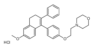 4-[2-[4-(6-methoxy-2-phenyl-3,4-dihydronaphthalen-1-yl)phenoxy]ethyl]morpholine,hydrochloride Structure