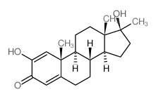 Androsta-1,4-dien-3-one,2,17-dihydroxy-17-methyl-, (17b)- (9CI) Structure