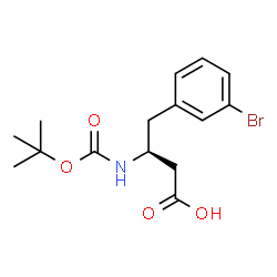 (S)-4-(3-溴苯基)-3-((叔丁氧羰基)氨基)丁酸结构式