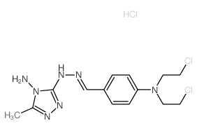 Benzaldehyde,4-[bis(2-chloroethyl)amino]-,2-(4-amino-5-methyl-4H-1,2,4-triazol-3-yl)hydrazone, hydrochloride (1:1)结构式