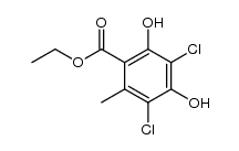 ethyl 3,5-dichloro-2,4-dihydroxy-6-methylbenzoate Structure