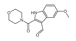 5-methoxy-2-(morpholine-4-carbonyl)-1H-indole-3-carbaldehyde结构式