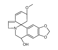 1,2,6,7-Tetradehydro-3β-methoxy-15,16-(methylenedioxy)erythrinan-11α-ol structure