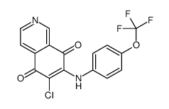 6-chloro-7-[4-(trifluoromethoxy)anilino]isoquinoline-5,8-dione结构式