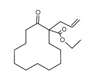 Ethyl (+/-)-2-oxo-1-(2-propenyl)cyclododecanecarboxylate结构式