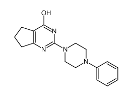 2-(4-phenylpiperazin-1-yl)-1,5,6,7-tetrahydrocyclopenta[d]pyrimidin-4-one结构式