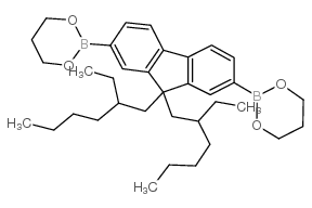 2,2'-((9,9-BIS(2-ETHYLHEXYL)-9H-FLUORENE-2,7-DIYL)BIS(OXY))BIS(1,3,2-DIOXABORINANE) Structure