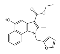 1-furfuryl-3-ethoxycarbonyl-5-hydroxy-2-methyl-benz[g]indole Structure