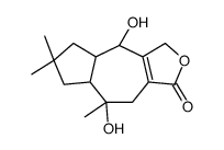 (4S)-4β,8β-Dihydroxy-6,6,8-trimethyl-1,3,4,4aβ,5,6,7,7aβ,8,9-decahydroazuleno[5,6-c]furan-1-one结构式