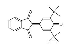 2-(3,5-di-tert-butyl-4-oxo-cyclopenta-2,5-dienyliden)-indan-1,3-dione结构式