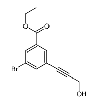 ethyl 3-bromo-5-(3-hydroxyprop-1-ynyl)benzoate结构式