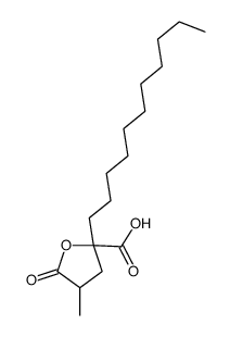 Tetrahydro-4-methyl-5-oxo-2-undecyl-3-furancarboxylic acid structure