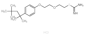 Pseudourea,2-[2-[2-[p-(1,1,3,3-tetramethylbutyl)phenoxy]ethoxy]ethyl]-2-thio-,monohydrochloride (8CI) structure