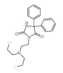 2,4-Imidazolidinedione,3-[2-[bis(2-chloroethyl)amino]ethyl]-5,5-diphenyl- structure