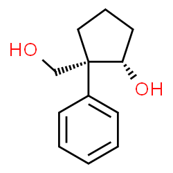 Cyclopentanemethanol, 2-hydroxy-1-phenyl-, (1R,2S)-rel- (9CI) structure