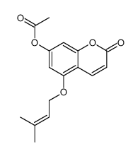 [5-(3-methylbut-2-enoxy)-2-oxochromen-7-yl] acetate结构式