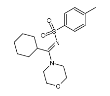 N-(cyclohexyl(morpholino)methylene)-4-methylbenzenesulfonamide Structure