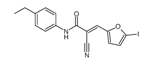 (Z)-2-cyano-N-(4-ethylphenyl)-3-(5-iodofuran-2-yl)prop-2-enamide Structure