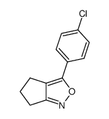 3-(4-chloro-phenyl)-5,6-dihydro-4H-cyclopenta[c]isoxazole结构式