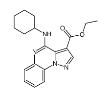 4-cyclohexylamino-pyrazolo[1,5-a]quinoxaline-3-carboxylic acid ethyl ester Structure