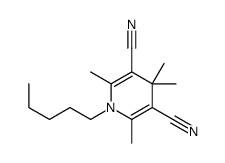 2,4,4,6-tetramethyl-1-pentylpyridine-3,5-dicarbonitrile Structure