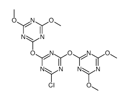 2-chloro-4,6-bis[(4,6-dimethoxy-1,3,5-triazin-2-yl)oxy]-1,3,5-triazine结构式