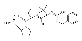 benzyl N-[(2S)-1-[[(2S)-1-[(2S)-2-carbamoylpyrrolidin-1-yl]-3-methyl-1-oxobutan-2-yl]amino]-3,3-dimethyl-1-oxobutan-2-yl]carbamate结构式