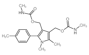 1H-Pyrrole-3,4-dimethanol, 1,2-dimethyl-5- (4-methylphenyl)-, bis(methylcarbamate) (ester) Structure