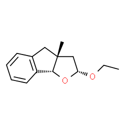 2H-Indeno[1,2-b]furan,2-ethoxy-3,3a,4,8b-tetrahydro-3a-methyl-,(2R,3aR,8bS)-rel-(9CI) Structure