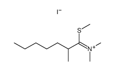 dimethyl-(2-methyl-1-methylsulfanyl-heptylidene)-ammonium, iodide Structure