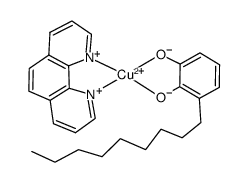 Cu(1,10-phenanthroline)(3-n-nonylcatecholate)结构式