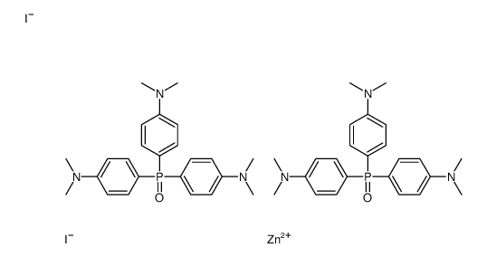 4-bis(4-dimethylaminophenyl)phosphoryl-N,N-dimethyl-aniline, zinc(+2) cation, diiodide Structure