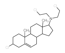 3-chloro-N,N-bis(2-chloroethyl)-10,13-dimethyl-2,3,4,7,8,9,11,12,14,15,16,17-dodecahydro-1H-cyclopenta[a]phenanthren-17-amine Structure