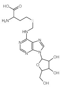 2-amino-4-[[[9-[3,4-dihydroxy-5-(hydroxymethyl)oxolan-2-yl]purin-6-yl]amino]methylsulfanyl]butanoic acid Structure