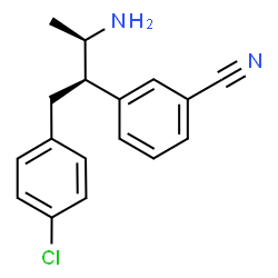 3-TRANS-3-AMINO-1-(4-CHLOROPHENYL)BUTAN-2-YL)BENZONITRILE structure