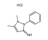 1,5-dimethyl-2-phenyl-1,2-dihydro-3H-pyrazol-3-imine hydrochloride Structure