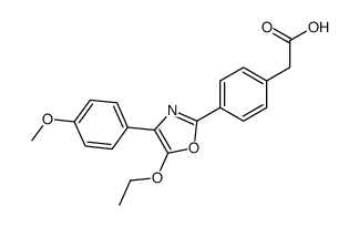 2-[4-[5-ethoxy-4-(4-methoxyphenyl)-1,3-oxazol-2-yl]phenyl]acetic acid结构式