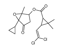 (1-cyclopropyl-5-methyl-2-oxo-6-oxabicyclo[3.1.0]hexan-4-yl) 3-(2,2-dichloroethenyl)-2,2-dimethylcyclopropane-1-carboxylate结构式