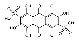 1,3,4,5,7,8-hexahydroxy-9,10-dioxo-9,10-dihydro-anthracene-2,6-disulfonic acid Structure