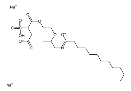 disodium,4-[2-[1-(dodecanoylamino)propan-2-yloxy]ethoxy]-4-oxo-3-sulfonatobutanoate结构式