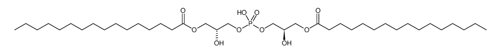 Hexadecanoic acid, phosphinicobis[oxy[(2R)-2-hydroxy-3,1-propanediyl]] ester Structure