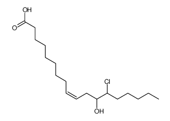 12-Hydroxy-13-chloro-cis-9-octadecenoic acid Structure