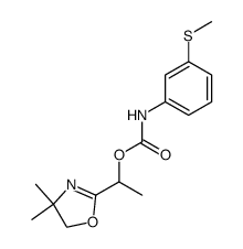 (3-Methylsulfanyl-phenyl)-carbamic acid 1-(4,4-dimethyl-4,5-dihydro-oxazol-2-yl)-ethyl ester结构式