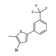 3-bromo-2-methyl-5-[3-(trifluoromethyl)phenyl]thiophene结构式