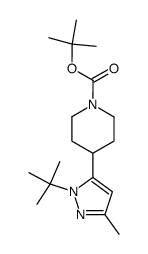 1,1-dimethylethyl 4-[1-(1,1-dimethylethyl)-3-methyl-1H-pyrazol-5-yl]piperidinecarboxylate Structure