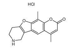 4,11-dimethyl-6,7,8,9-tetrahydro-2H-chromeno[6',7':4,5]furo[3,2-c]pyridin-2-one hydrochloride结构式