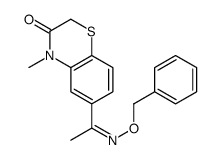 4-methyl-6-[(E)-C-methyl-N-phenylmethoxycarbonimidoyl]-1,4-benzothiazin-3-one Structure