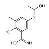 5-acetamido-2-hydroxy-3-methylbenzamide Structure