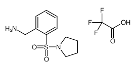 (2-pyrrolidin-1-ylsulfonylphenyl)methanamine,2,2,2-trifluoroacetic acid Structure